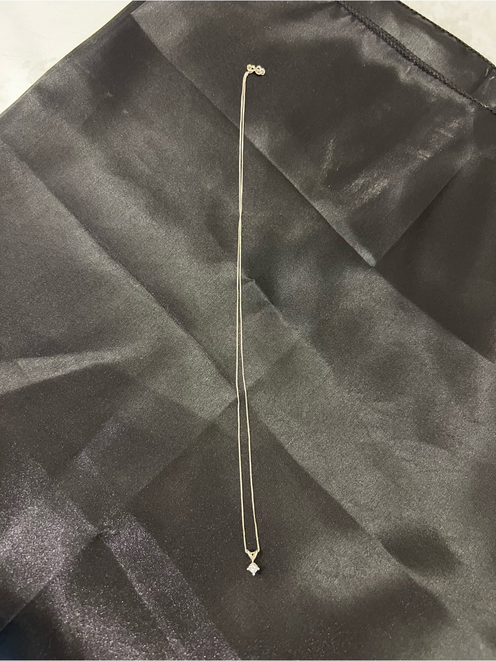 Zales .10 Carat Genuine Diamond Necklace 14K White Gold
